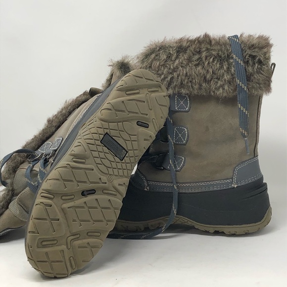 Khombu Ladies' Leather Slope Winter Boots B - Picture 4 of 7